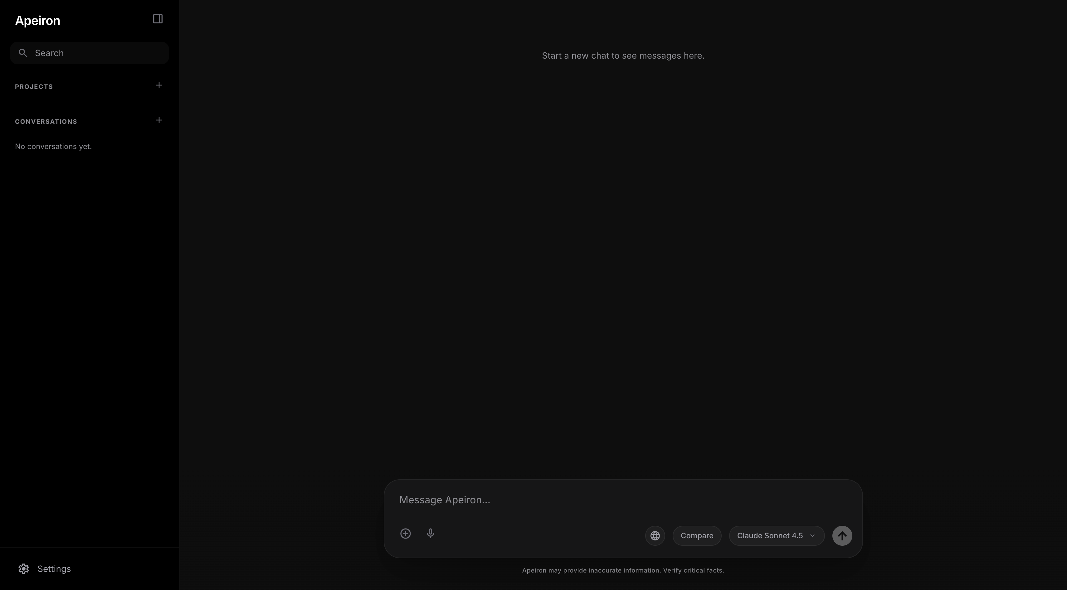 Apeiron - AI Chat Interface