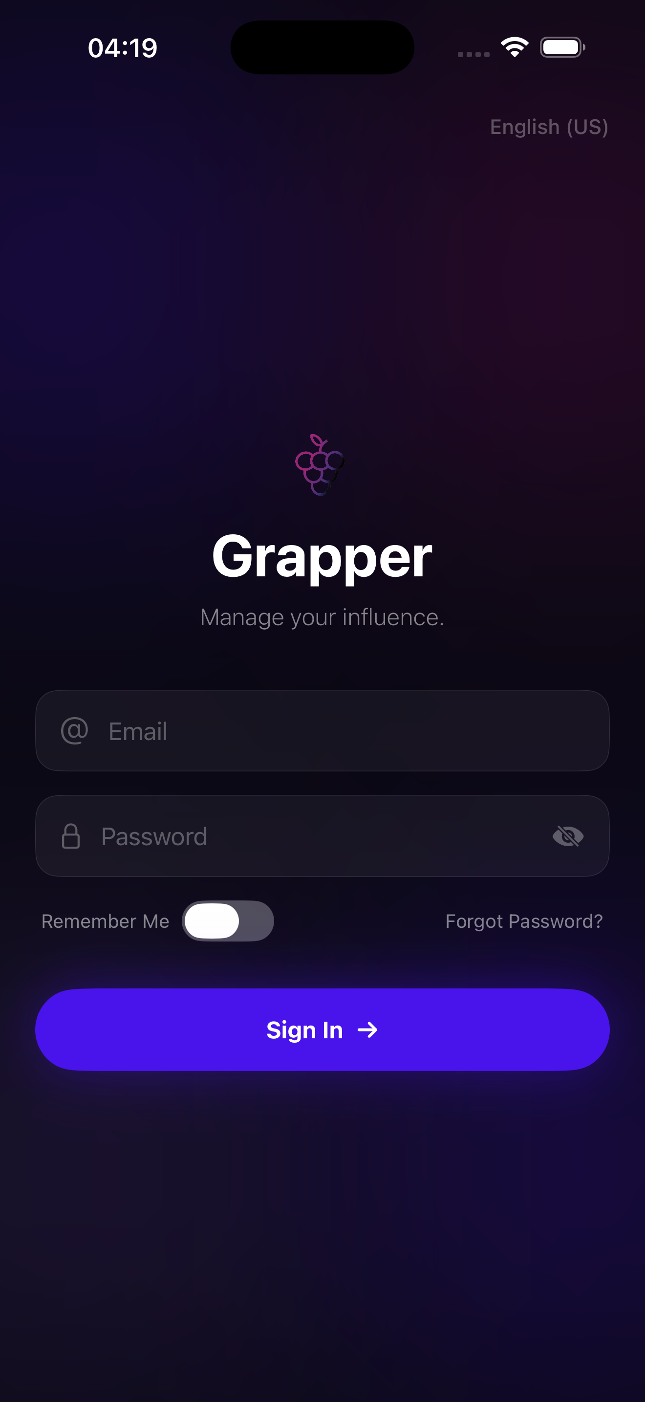 Grapper influencer dashboard login